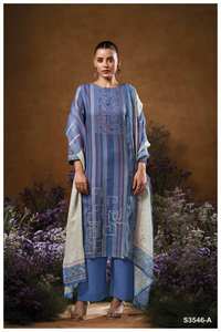 ผ้าคอตตอนพิมพ์ลายปักสไตล์ซาลวาร์ Kameez แคตตาล็อกแบบเต็มชุดสำหรับงานปาร์ตี้สไตล์อินเดียเสื้อผ้าปากีสถาน - Product Image 4