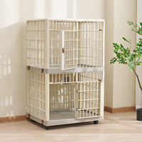 Cage pour chien moderne et sécurisée, best-seller, pliable, plusieurs tailles, double porte, clôture en plastique pliable, cage pour chat et chien, cage pour animaux de compagnie