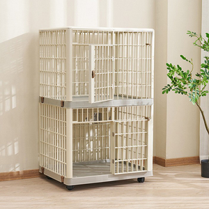 Kandang Anjing Modern Terlaris, Lipat, Berbagai Ukuran, Pintu Ganda, Pagar Plastik Lipat, Kandang Kucing Anjing, Kandang Hewan Peliharaan - Product Image 3