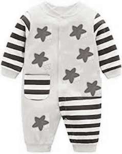 Vêtements pour bébés nouveau-nés barboteuses en coton doux avec impression personnalisée pour bébés - Product Image 2