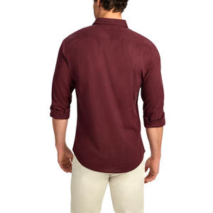 Mahroon Couleur Unie Fabriqué Au Pakistan Bon Vendeur Avec Propre Conception Respirant Premium Qualité Casual Chemises À Manches Longues - Product Image 2