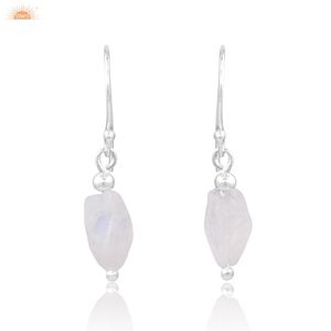 ล่าสุดสายรุ้งมูนสโตนอัญมณีแฮนด์เมดห้อยต่างหู 925 เงินสเตอร์ลิงต่างหูต่างหูแต่งงานสําหรับเจ้าสาว - Product Image 1