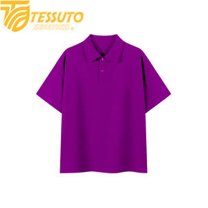 เสื้อเชิ้ตผู้ชาย Tessuto ผ้าฝ้าย 100% แขนสั้น ถักแบบนิตติ้ง ป้องกันการเกิดขุย ลายพื้นเรียบ ดีไซน์ปกพิมพ์ลาย รับสกรีนโลโก้ - Product Image 1