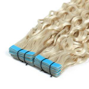 Extensions de cheveux bouclés à la kératine 3B # Cheveux humains Remy 60A Cool Platinum Blonde 20 pouces - Product Image 3