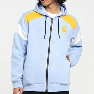 เสื้อมีฮู้ดแบบมีซิปของผู้ชายผ้าฝ้าย100% สเวตเชิ้ตฤดูหนาวพร้อมซับในขนแกะลายสีทึบ - Product Image 1