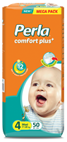 PERLA Lot de 2 couches-culottes jetables unisexe pour bébé XXL imprimées en tissu non tissé avec protection anti-fuites et surface sèche