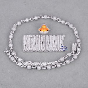 Vente chaude Luxueux Hip Hop Hommes Bijoux 925 En Argent Sterling Moissanite Diamant Colliers Chaîne Pendentif Pass Diamant Testeur - Product Image 6