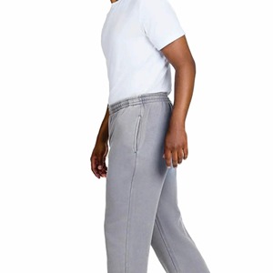 Survêtement de jogging pour homme personnalisé OEM, collection printemps, avec impression en relief, ourlet brut, coupe évasée, en coton respirant et écologique - Product Image 3