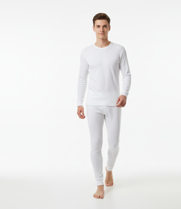 Glacier Guard White <b>Men</b> <b>Thermal</b> Suit Full Sleeve Soft Warm Breathable Fabric Engineered <b>for</b> Winter Protection - Product Image 1