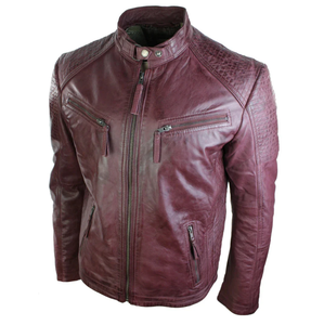 High Street 100% Piel de oveja genuina Slim Fit Stand Collar Chaqueta de invierno con viscos transpirables Forro de satén Cierre de cremallera - Product Image 6