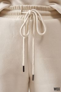 Survêtement deux pièces en coton 100% surdimensionné pour l'hiver 2023, taille plus, avec pantalon de jogging à revers brossé, sweat-shirt à grammage élevé, article personnalisé OEM - Product Image 2