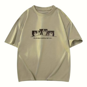 100% algodón blanco sólido camiseta para hombres de talla grande Casual cuello redondo manga corta colección de verano 260 gramos tela ropa a granel - Product Image 1