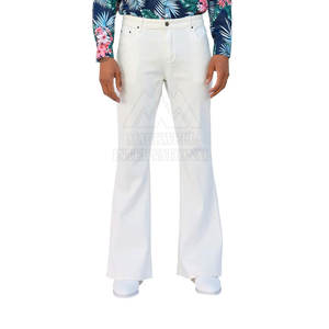 กางเกงขาบานของผู้ชายที่มีสไตล์กางเกงผ้าคอตตอนผสมสบายสำหรับสวมใส่ในชีวิตประจำวันกางเกงขาบานระบายอากาศได้ - Product Image 1