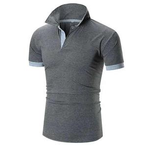 Polo de algodón de secado rápido con logotipo personalizado bordado para hombre con cuello de poliéster liso, polos de golf de estilo informal - Product Image 3