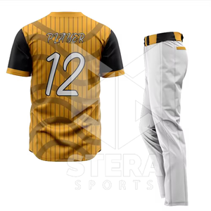 Haute qualité nouveau design vêtements de sport en polyester respirant pour baseball imprimé manches courtes uniformes de baseball - Product Image 2