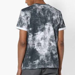 Latest Quality Men's Acid Wash O-Neck Short Sleeve T-Shirts 100% Cotton Worsted <b>Fabric</b> Customizable Wholesale - Product Image 3