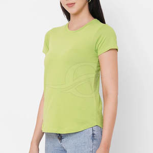 Camiseta de mujer de cuello redondo de la mejor calidad, cómoda y vendida en caliente a un precio inmejorable, diseño de sublimación simple para damas - Product Image 2