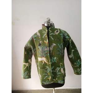 Vestes réversibles matelassées en coton Manteau western vintage chic avec motif floral Taille XL Logo personnalisé pour toutes les saisons - Product Image 2