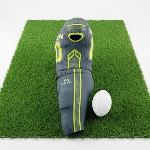 Ensemble de maillots de football américain gris et vert citron personnalisés, pantalon de football rembourré, uniforme d'équipe numéro 10, OEM ODM, vêtements de sport en gros - Product Image 6