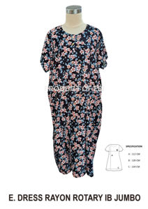 Daster rayón verano tejido mujer Casual modesto noche moda ropa de dormir vestido manga corta tamaño Jumbo - Product Image 2