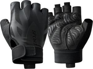 Gants de cyclisme pour adultes Gants de fitness à lacets sans doigts en matériau durable pour hommes et femmes - Product Image 3