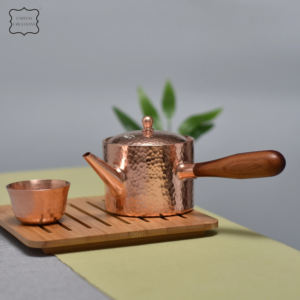 กาต้มน้ำชาทองแดงแบบใช้ค้อนทำจากโลหะหนาใช้กับเตากาน้ำชาปรับแต่งอุณหภูมิได้อย่างลงตัว - Product Image 5