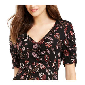 Abito da cocktail nero a trapezio per ragazzi American Rag, taglia Small, con stampa e maniche arricciate - Product Image 2