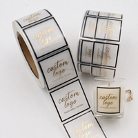 Étiquettes de bougies transparentes de qualité supérieure avec logo personnalisé, impression sur mesure, autocollants en feuille d'or pour l'emballage des pots de bougies en verre
