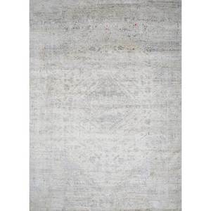 Alfombra de Seda Anudada a Mano Tradicional China Gulmarg RSL-1010, Color Marfil, 9x12, Patrón de Medallón, para Decoración de Sala de Estar, Pasillo y Hogar - Product Image 1