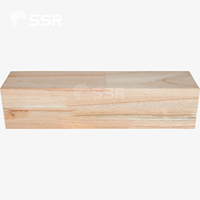 SSR VINA - Bois de caoutchouc/Acacia/Sapele - Bois de caoutchouc à joint en doigtier - Bloc de bois pour fenêtres - Pièces d'escalier en bois massif