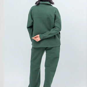 Premium Quality <b>Women's</b> Loose Pattern Tracksuit Custom DTG printed Logo 100% Cotton Heavy <b>Weight</b> Tracksuits <b>for</b> <b>women's</b> - Product Image 2