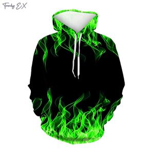 Sudadera con capucha de gran tamaño para hombre con gráfico de llama Impresión 3D Otoño Streetwear Sudadera con capucha Tops - Product Image 3