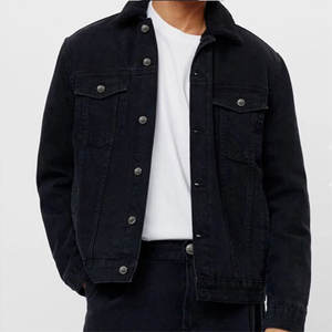 Veste en jean personnalisée pour hommes Manteau en denim d'hiver 100% coton Veste en jean simple et stylée pour hommes - Product Image 1