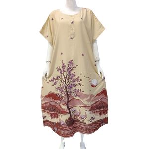 Women's Summer Floral Jumbo Sleepwear Set Soft Breathable Thermal Short Sleeve Rayon Pajamas Elastic Waist for Daily Use - Product Image 1