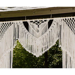 Arco de Boda de Macramé Extra Grande y Telón de Fondo, Decoración de Pared Estilo Bohemio con Cortina para Bodas Boho - Product Image 2