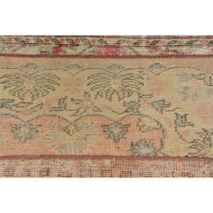 <b>Vintage</b> Turkish <b>Rug</b> 3.2 X 3.2ft Boho Style Large Area Beige Red Patchwork Design Wool Latex for Summer for Hallway Room Decor - Product Image 5