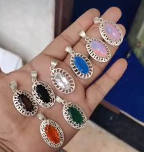 Muy buena calidad Smokey Hydro 10x14mm forma ovalada bisel de piedras preciosas conjunto 925 plata esterlina colgante de una sola fianza joyería hecha a mano - Product Image 2