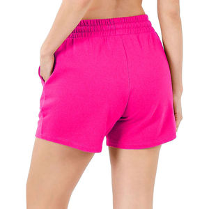 Shorts de sport décontractés pour femmes, coupe ajustée, taille élastique, respirants, en spandex/polyester, vente directe d'usine, prix bas - Product Image 5