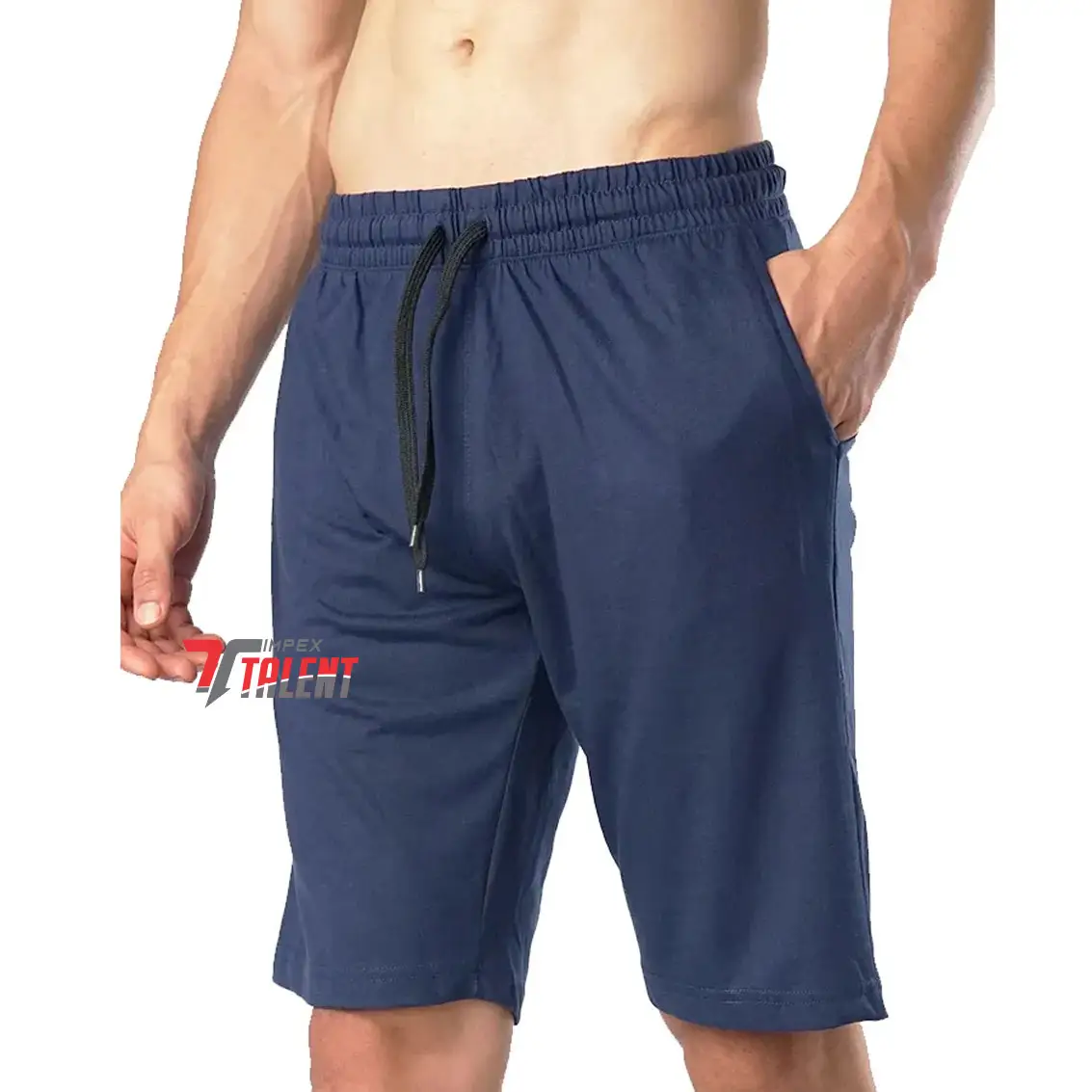 Cómodo recién llegado 2023 hombres cintura elástica cordón Casual Material de algodón hombres pantalones cortos buena calidad gimnasio desgaste hombres pantalones cortos