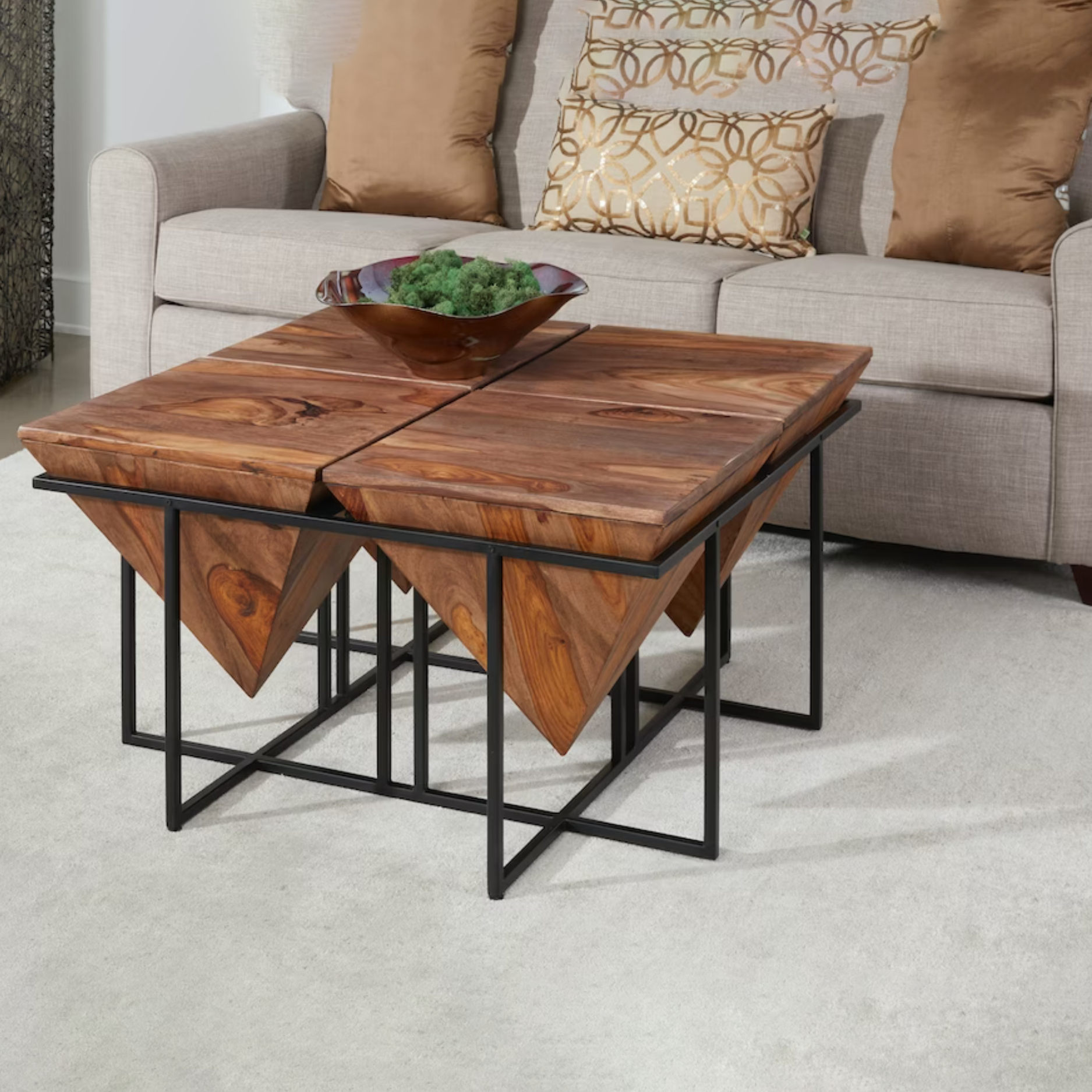 Madera de ingeniería (acabado mármol), Metal