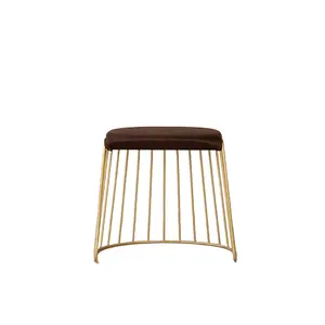 Декоративный золотой маленький барный стул с золотой отделкой премиум качества, стильные дополнительные стулья ручной работы в уникальном дизайне