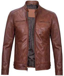 Veste en cuir pour homme de qualité supérieure, style motard, streetwear, en cuir de vache, vêtements en cuir, logo personnalisé, fabricant en gros OEM - Product Image 3