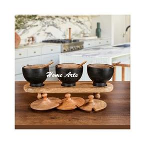 Lot de 2 récipients à chocolat martelés en aluminium avec couvercle serveur de fruits secs de forme ronde de taille personnalisée pour un usage domestique - Product Image 3