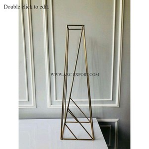 Juego de 3 soportes Harlow de decoración de flores de latón y Metal pulido dorado, diseño atractivo, diferentes tamaños, decoración del hogar, soporte Harlow - Product Image 2