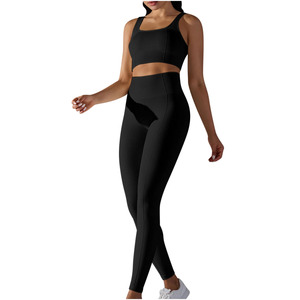 Customizable Two-Piece <b>Set</b> for Women Solid Pattern <b>Sexy</b> Sports <b>Bra</b> Shorts Front-Logo Yoga Wear Custom Logo Quick Dry Breathable - Product Image 1