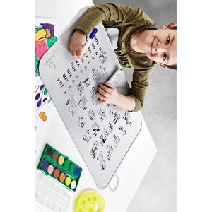 Parlaware <b>Silicone</b> Play <b>Mat</b> Paintable, Wipeable, Food Safe, Kids, Skill, Play <b>Mat</b>. Pink - Product Image 5