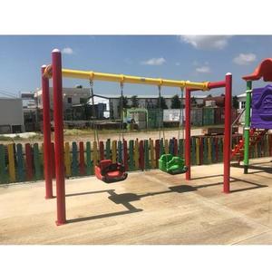 Double Swing for Indoor/Outdoor Use 114 X 2mm Standard Parking Plastic Metal Daycare <b>Trampoline</b> Park Kindergarten Playhouse - Product Image 4