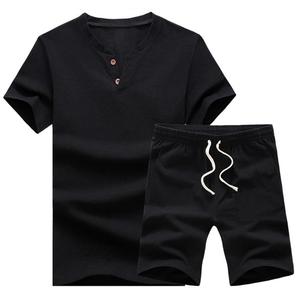 Venta al por mayor Conjunto de dos piezas para hombre Camiseta de manga corta Conjunto de pantalones cortos - Product Image 2