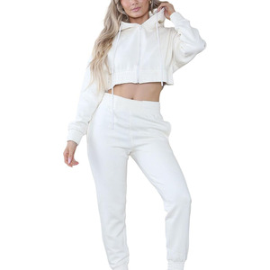 เสื้อครอปแบบมีฮู้ดผู้หญิงโอเวอร์ไซส์มีซิปเสื้อครอปแบบกรดเสื้อมีฮู้ด - Product Image 1