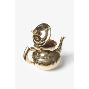 Tetera Dallah Árabe de Metal Martillado Chapada en Oro de Primera Calidad para Servir en Restaurantes y Hoteles, Cafetera Dallah - Product Image 1